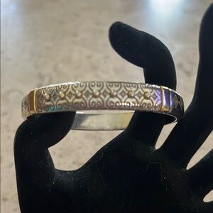 Brighton Silver and Gold Bangle Bracelet
